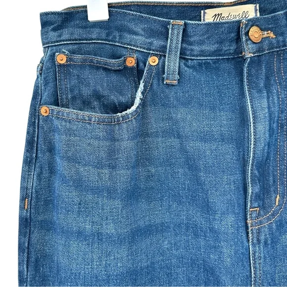 Madewell Baggy Straight Jeans in Dark Worn Indigo Wash sz 29 - Picture 6 of 13